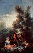 Francisco de Goya Vesper im Freien oil painting